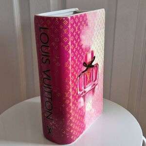 LV Themed Pink Ceramic Book Vase - Chic Home Deco